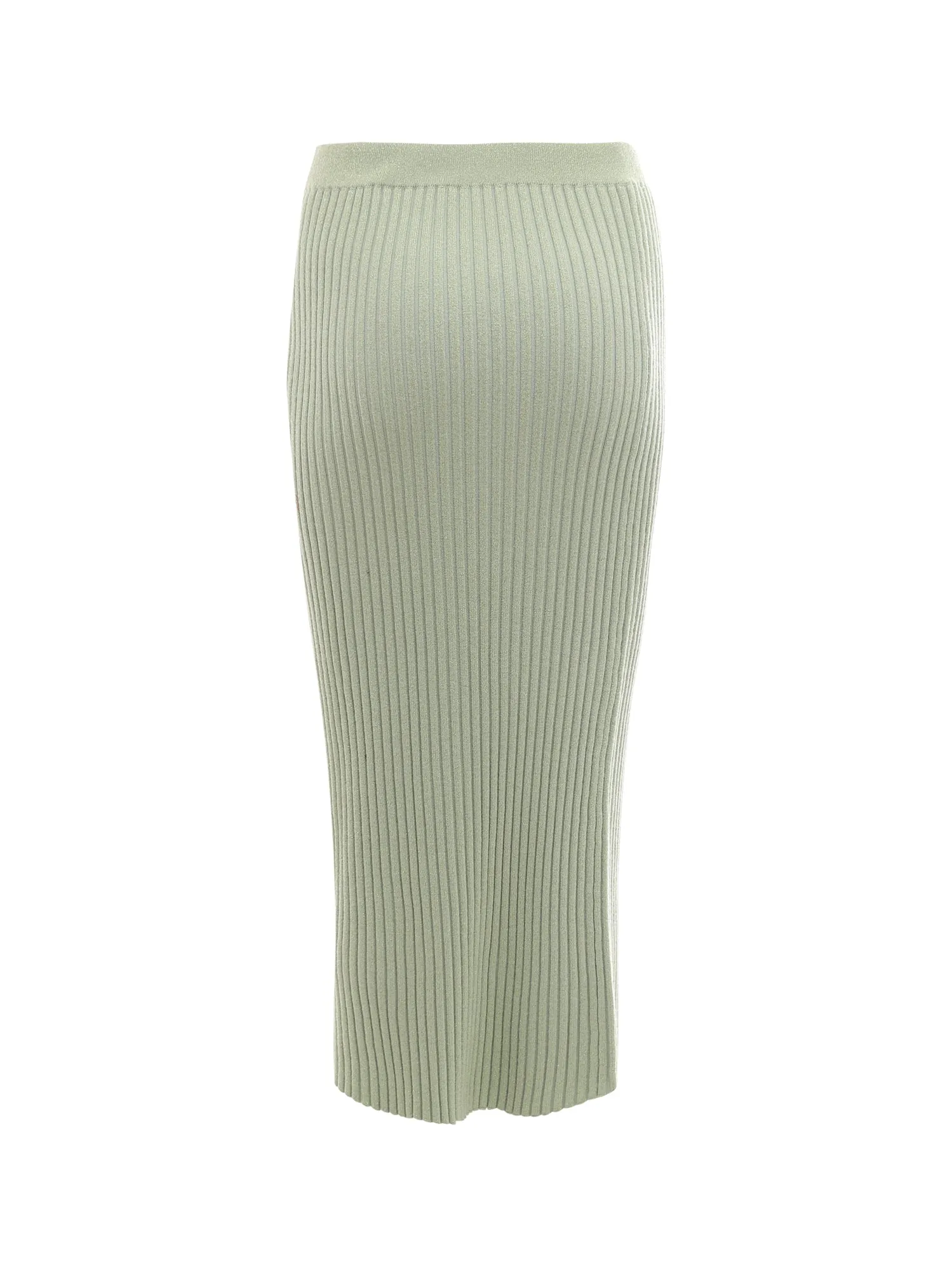 Tory Burch Buttoned Ribbed Knitted Midi Skirt