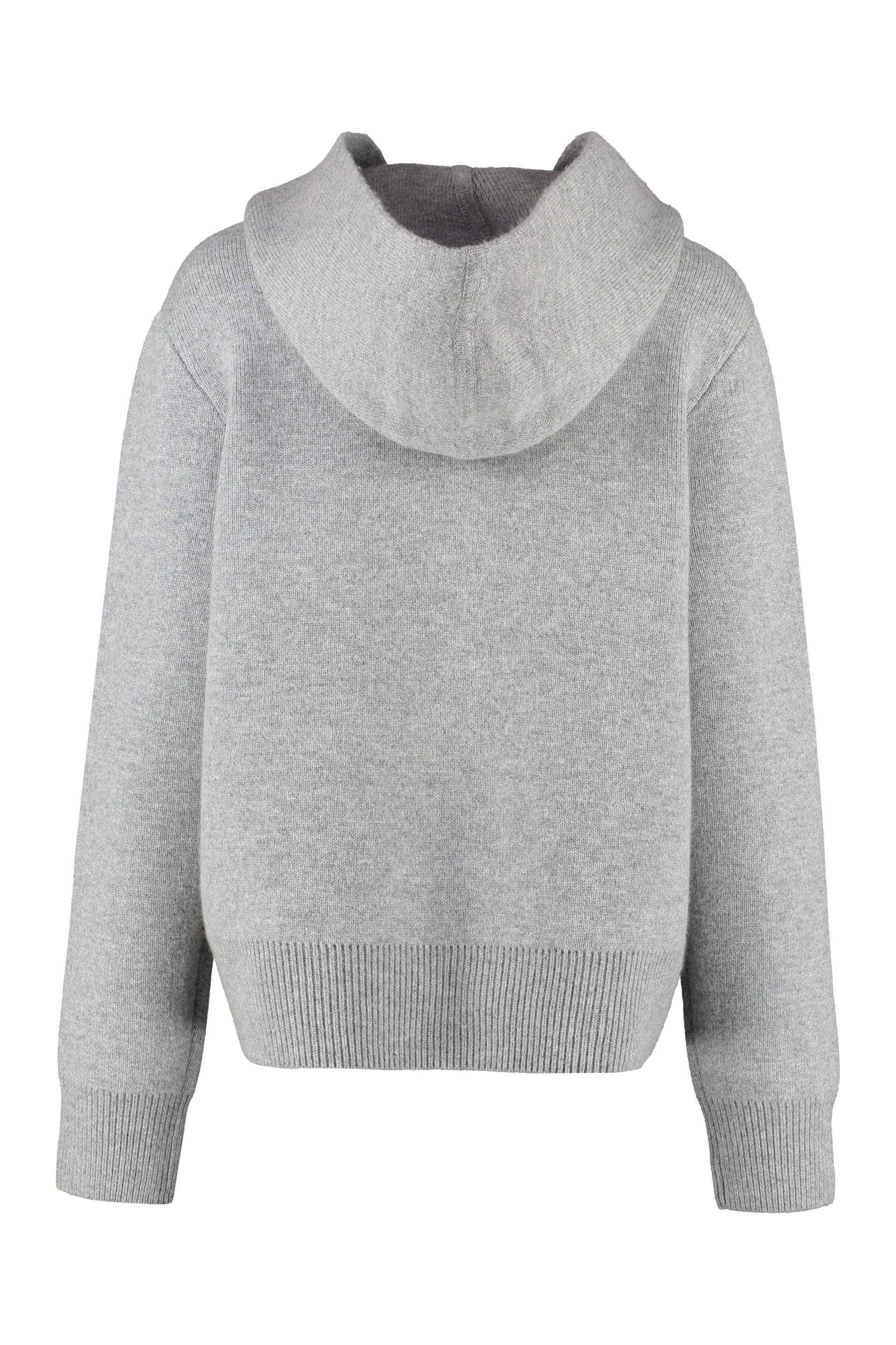 Tory Burch Logo Embroidered Knit Hoodie