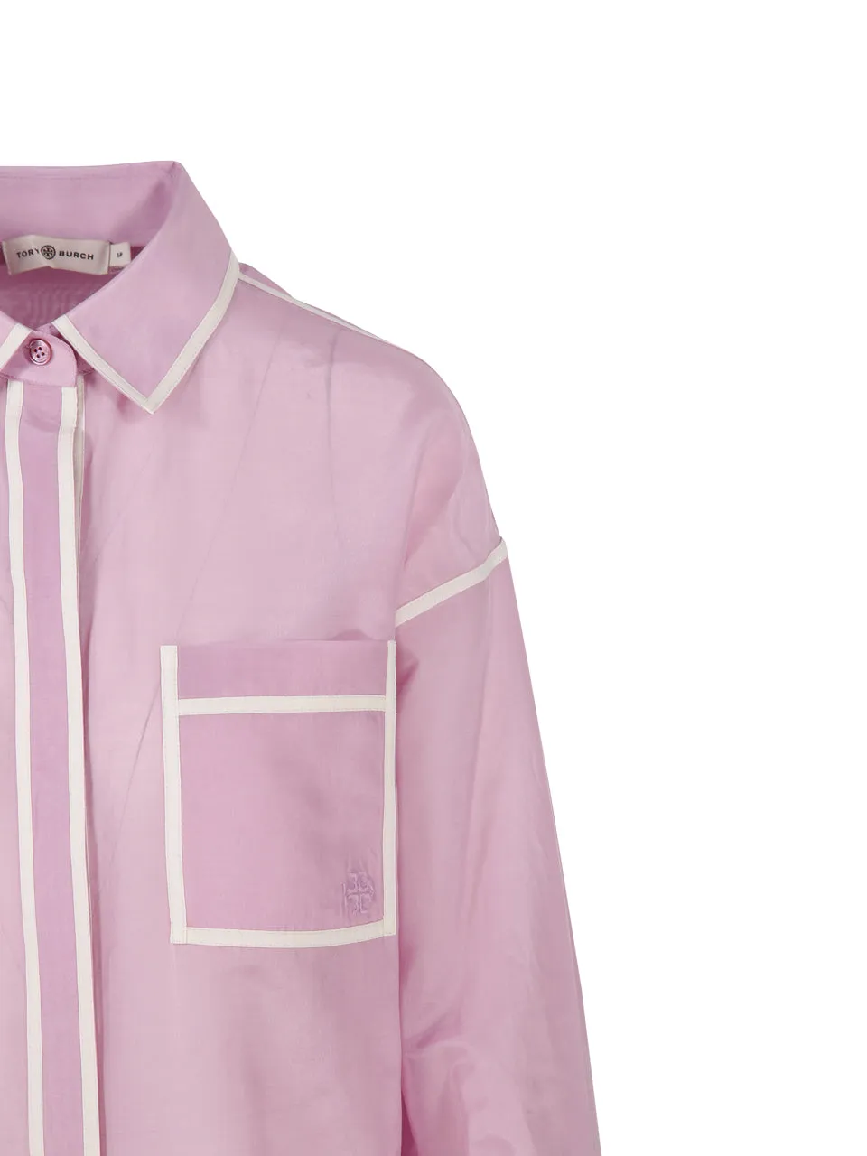 Tory Burch Pocket Patch Semi Sheer Shirt