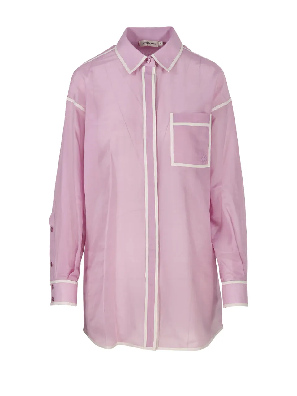 Tory Burch Pocket Patch Semi Sheer Shirt