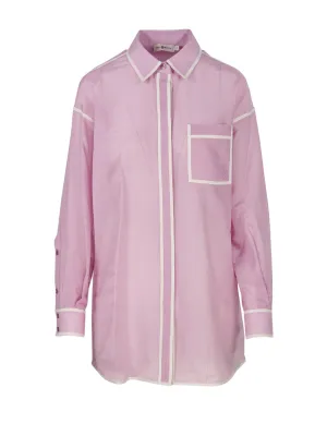Tory Burch Pocket Patch Semi Sheer Shirt