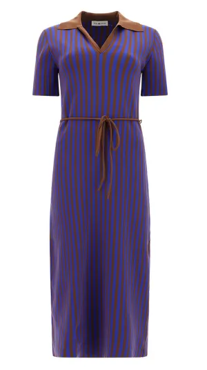 Tory Burch Striped Short-Sleeved Knit Dress