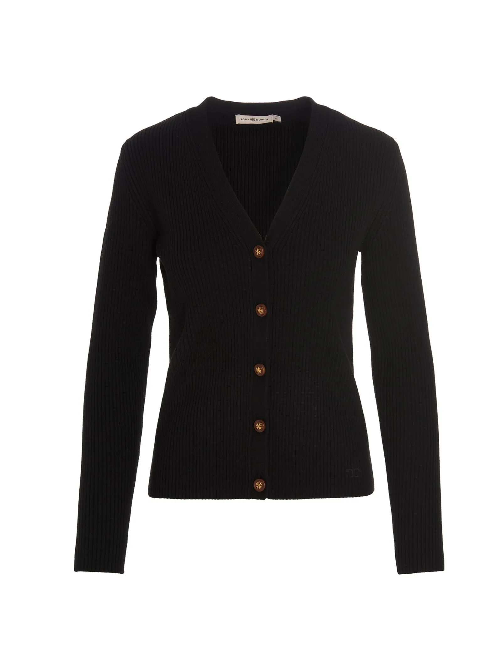 Tory Burch V-Neck Ribbed-Knit Cardigan
