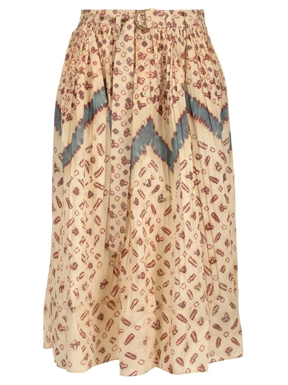 Ulla Johnson Allover Graphic Printed High Waist Skirt