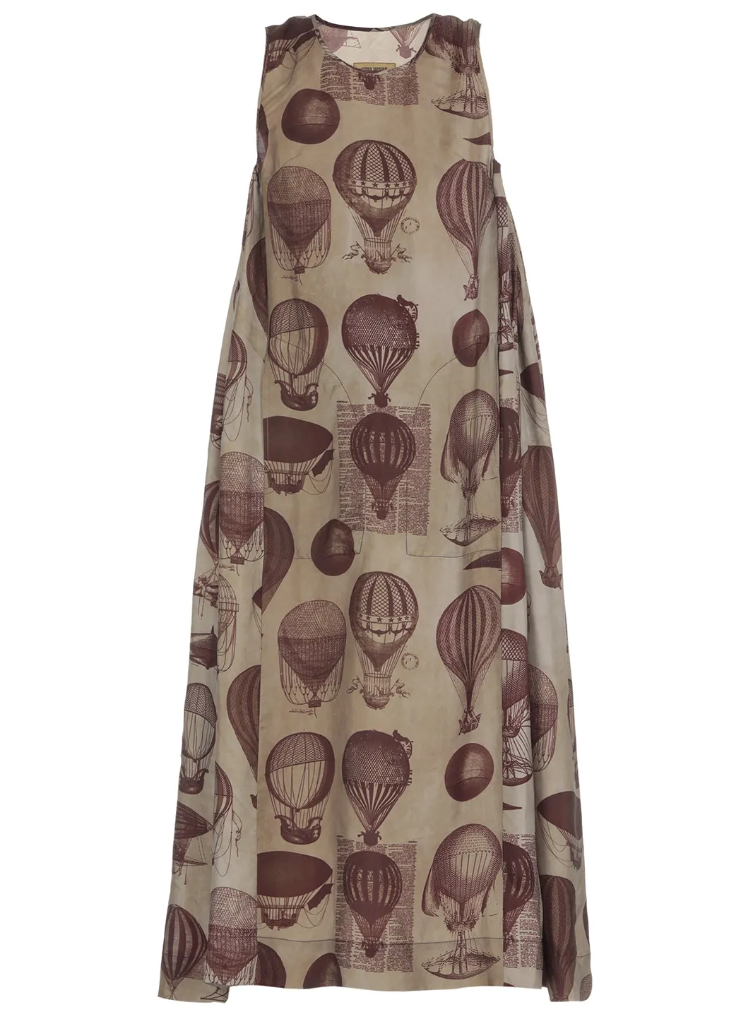 Uma Wang All-Over Printed Sleeveless Midi Dress