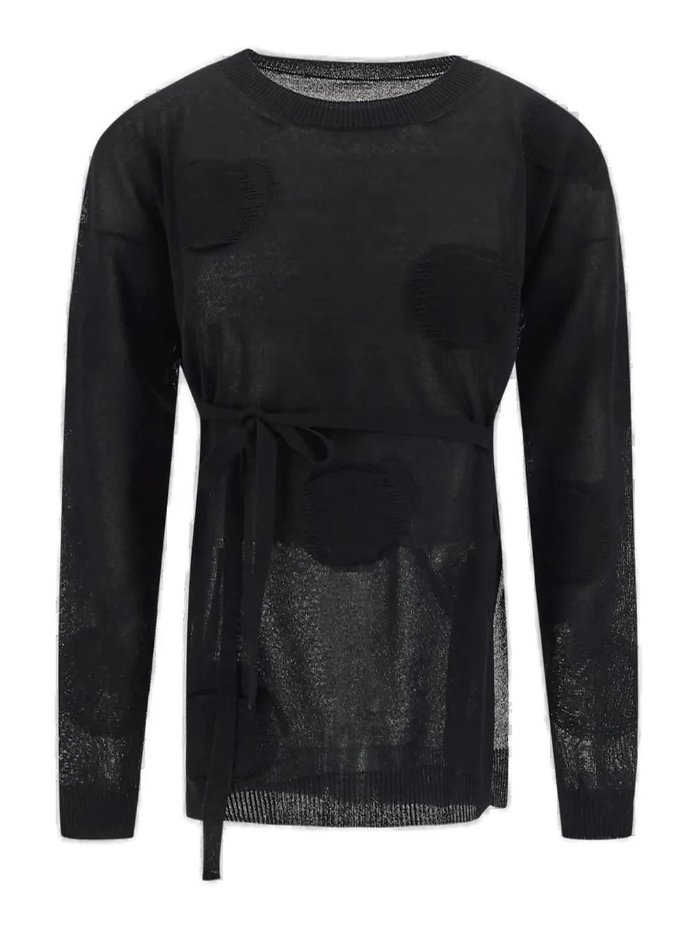 Uma Wang Embroidered Drawstring Crewneck Sweater