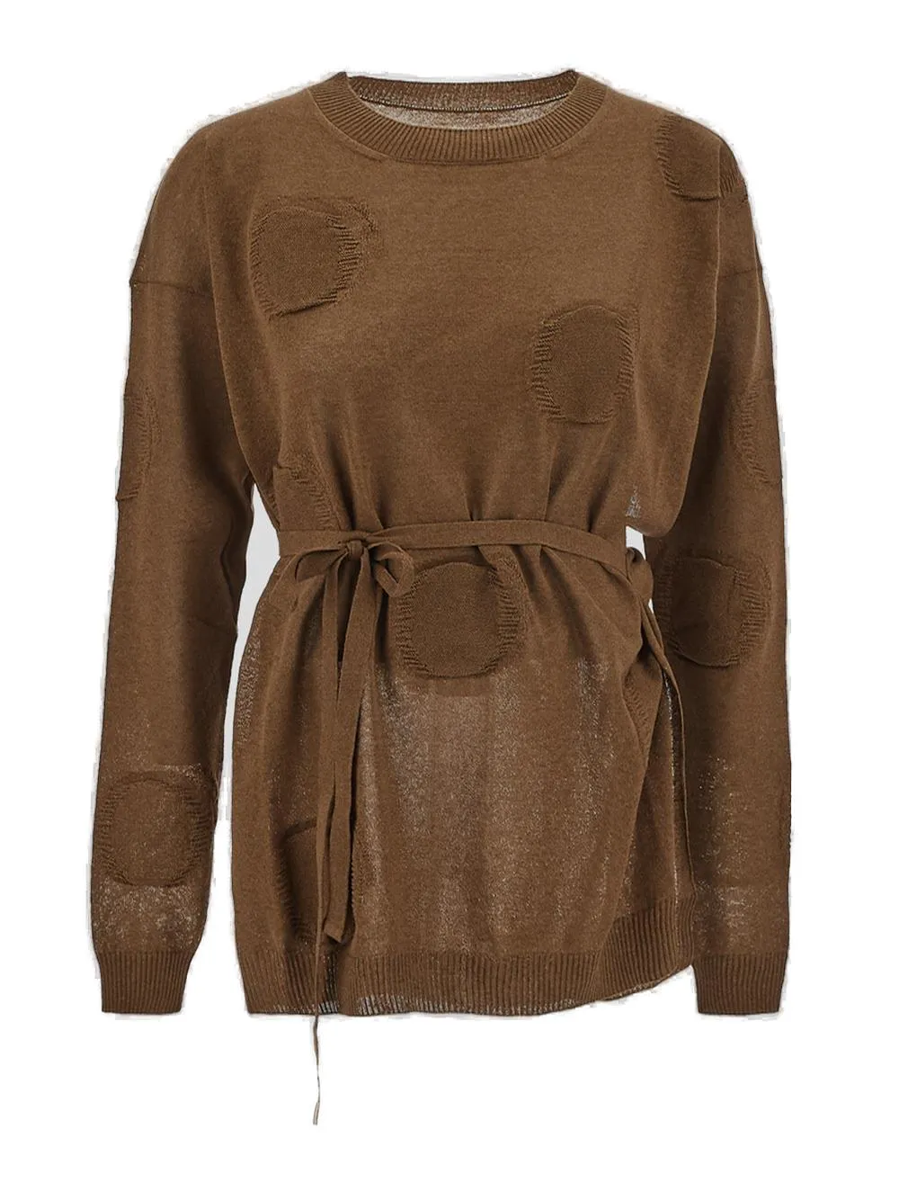 Uma Wang Embroidered Drawstring Crewneck Sweater