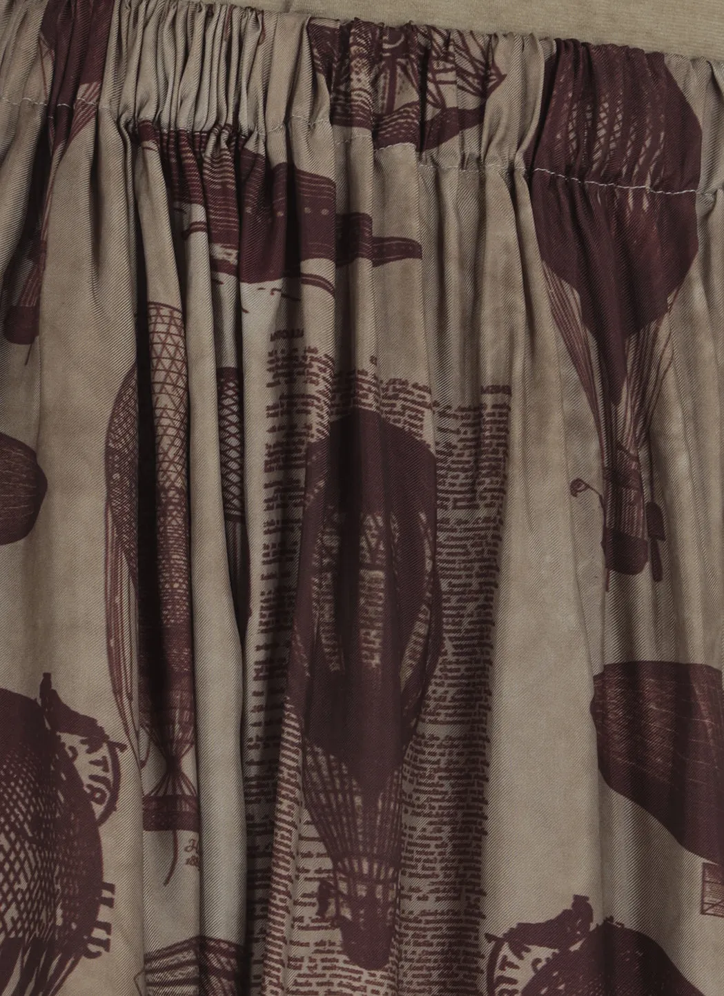 Uma Wang Graphic Printed Midi Skirt