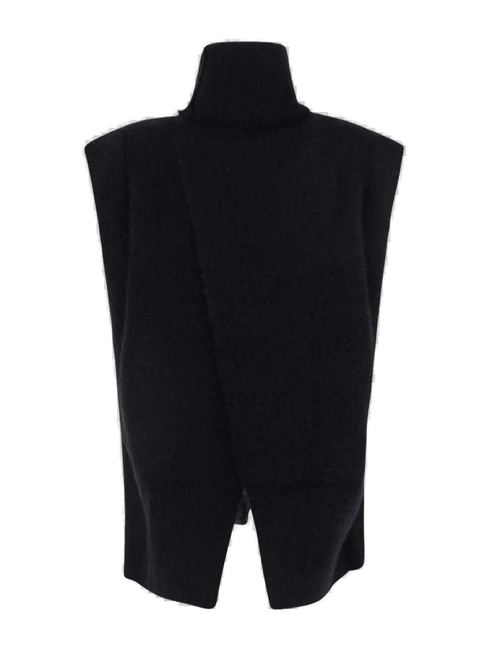 Uma Wang Roll-Neck Sleeveless Cross Over Sweater