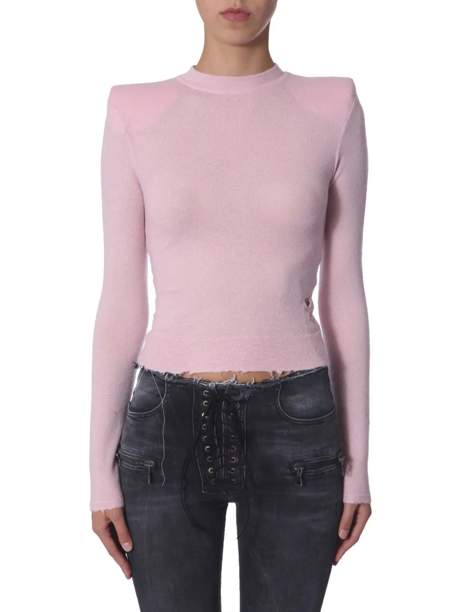 Unravel Project Crewneck Slim-Fit Knit Jumper