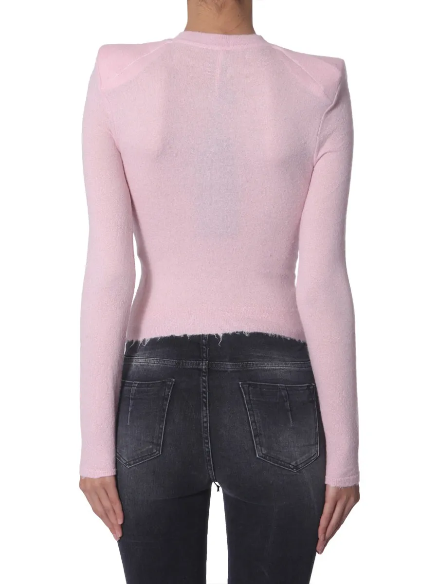 Unravel Project Crewneck Slim-Fit Knit Jumper