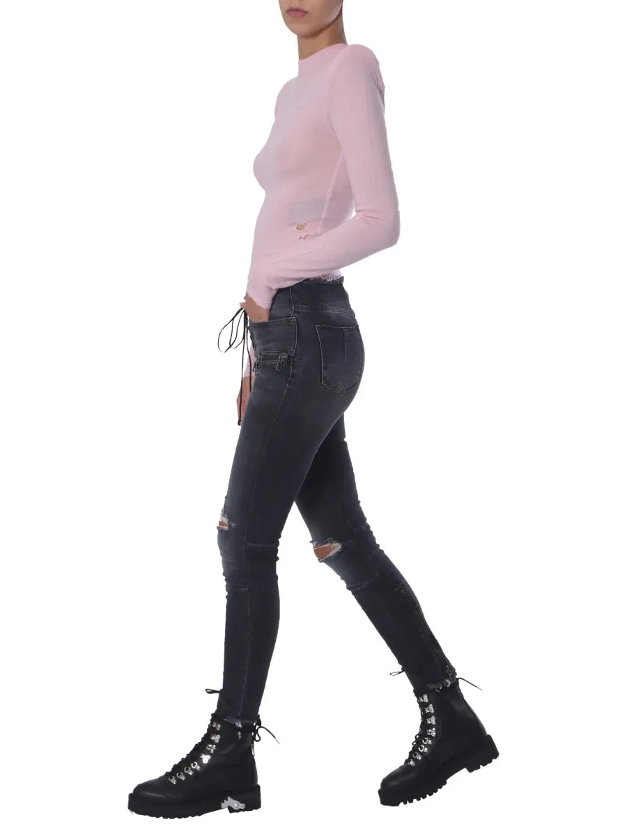 Unravel Project Crewneck Slim-Fit Knit Jumper
