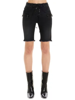 Unravel Project Lace-Up Biker Shorts