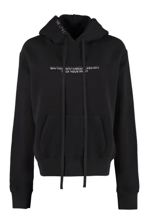 Unravel Project Logo Print Drawstring Hoodie