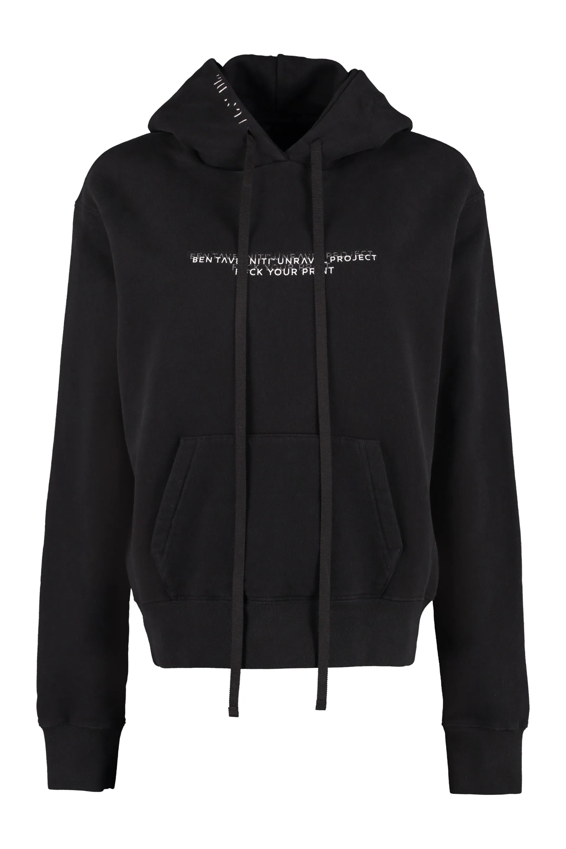 Unravel Project Logo Print Drawstring Hoodie