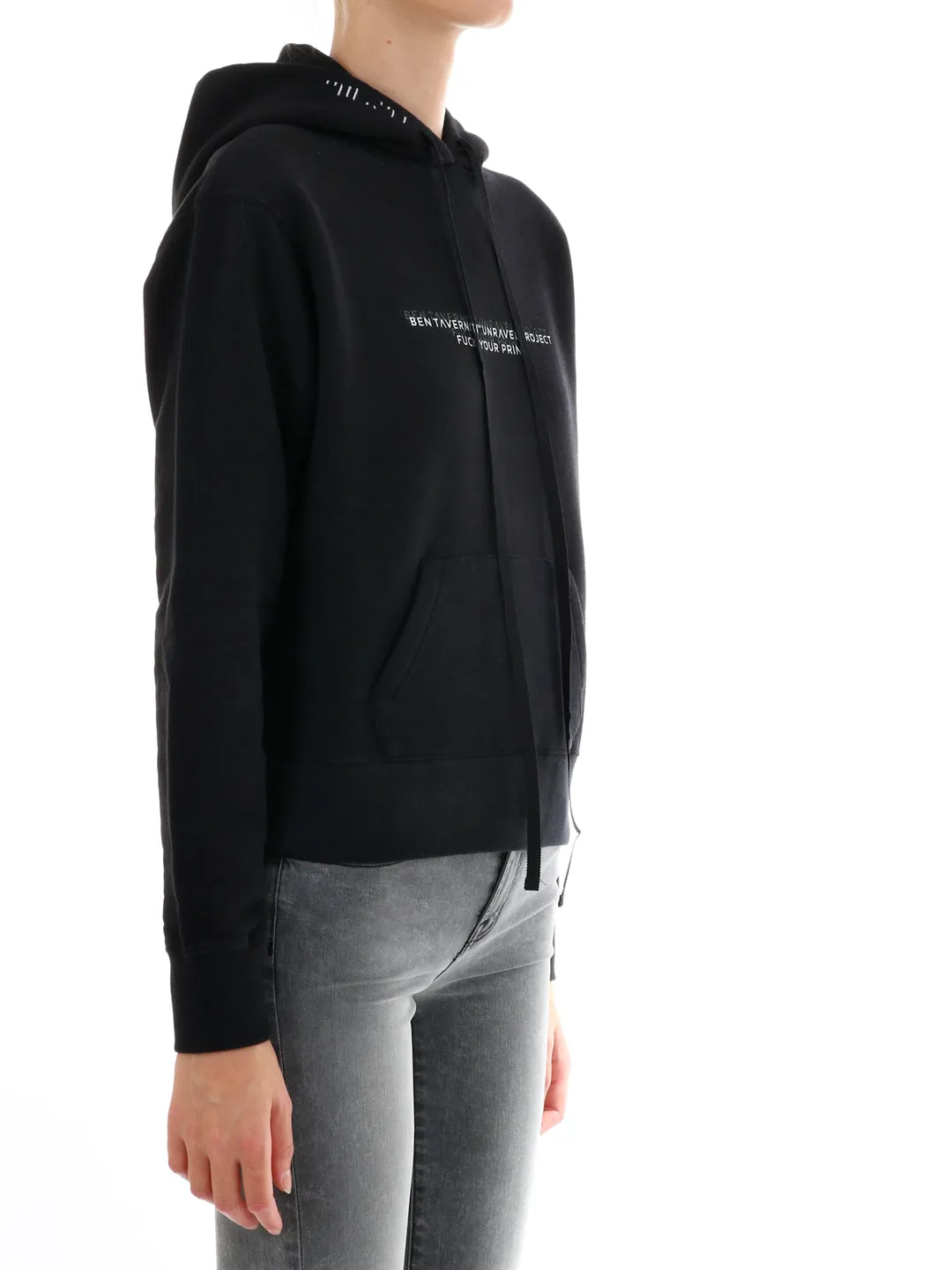 Unravel Project Logo Print Drawstring Hoodie