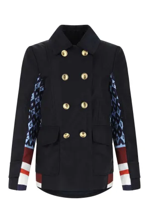 Valentino Foulard Printed Double-Breasted Jacket