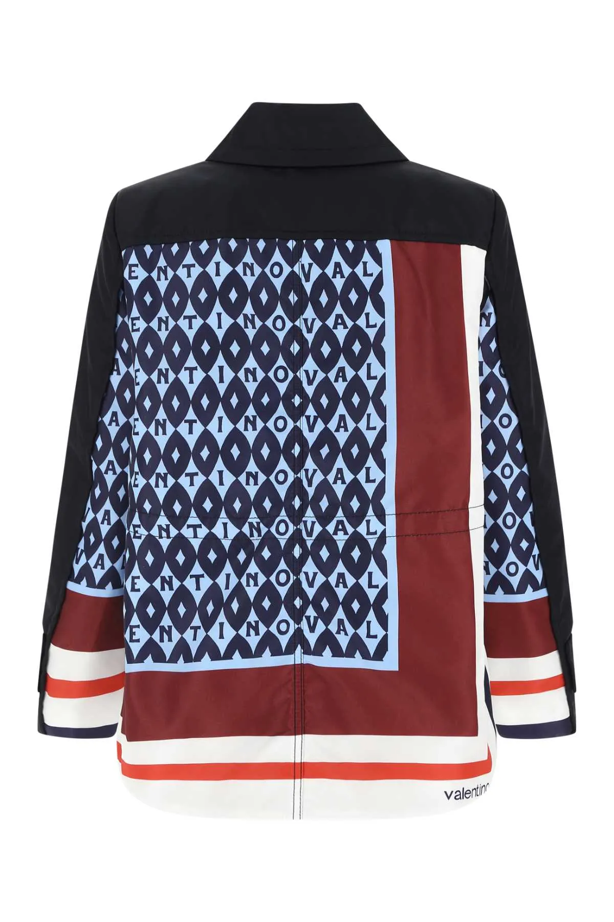 Valentino Foulard Printed Double-Breasted Jacket