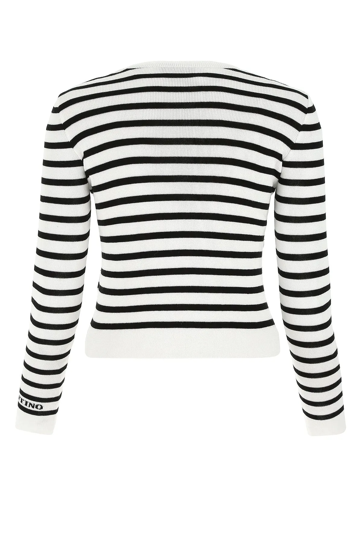 Valentino Lace Detailed Stripped Knit Jumper