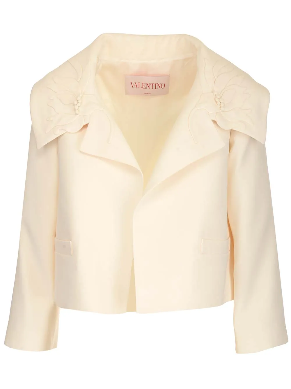 Valentino Long-Sleeved Floral Embroidered Jacket