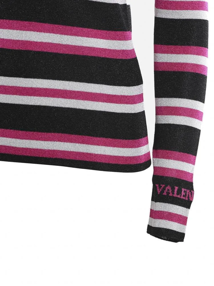 Valentino Striped Crewneck Sweater