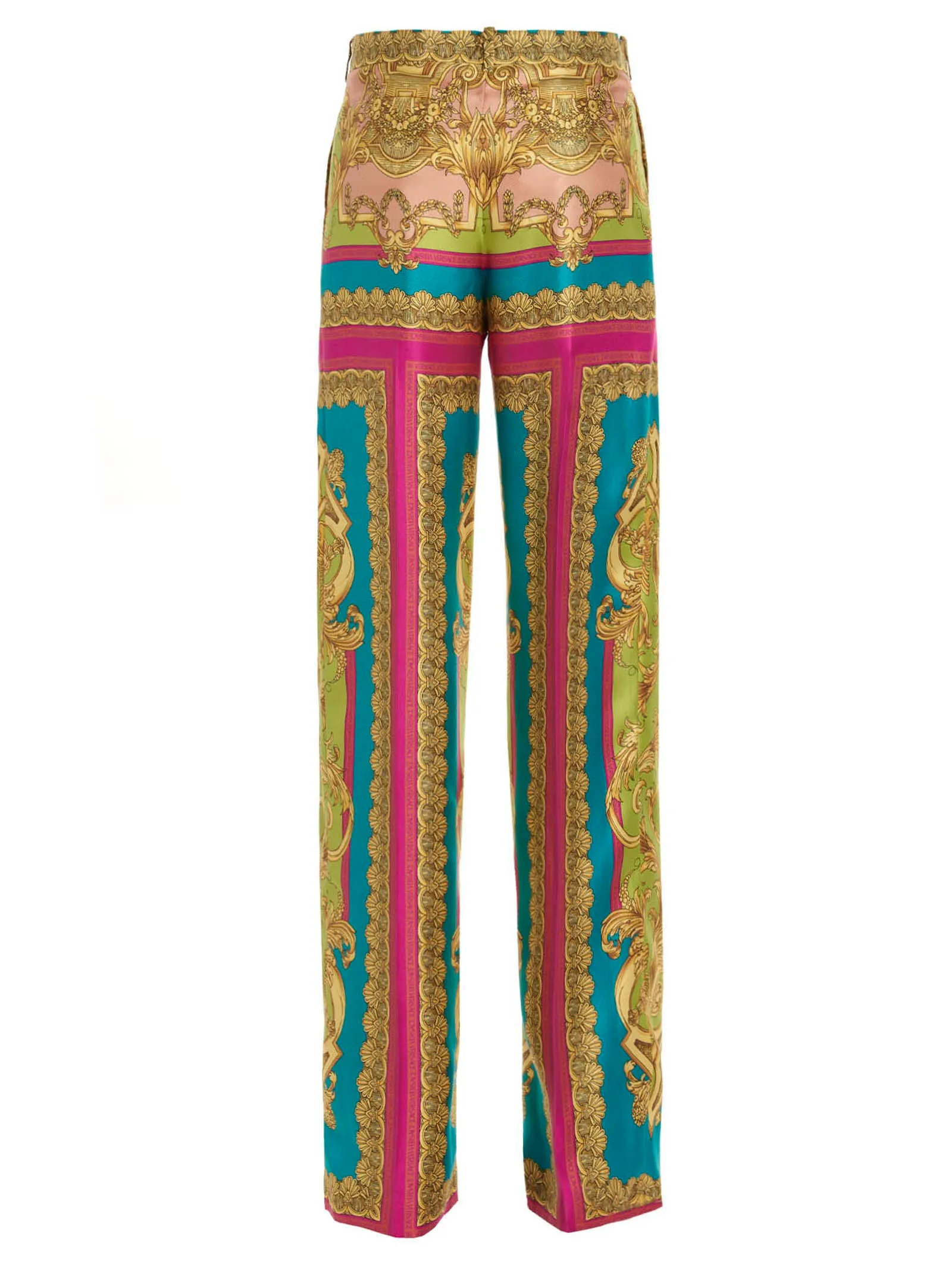 Versace Barocco Pattern High Waist Pants