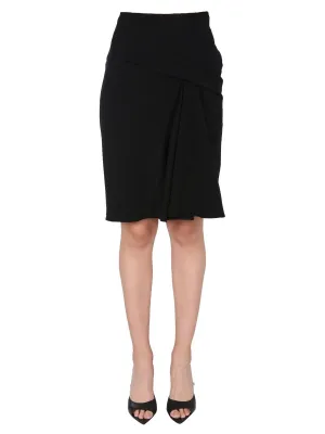 Versace High Waist Pinch-Pleated Skirt