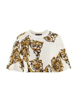 Versace Jeans Couture Barocco Print Copped T-Shirt