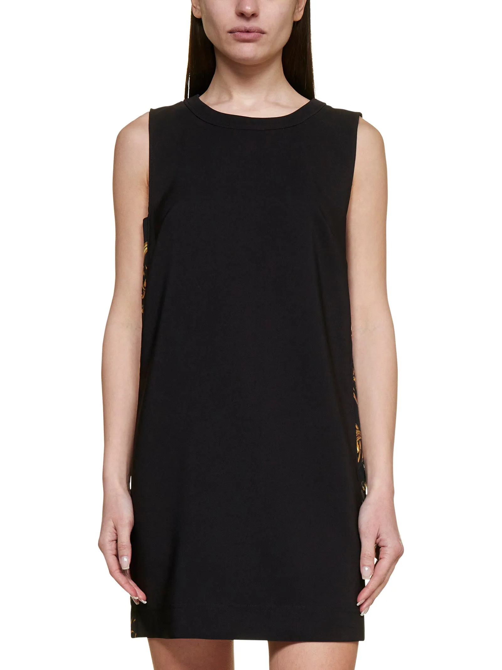 Versace Jeans Couture Baroque-Panelled Mini Dress