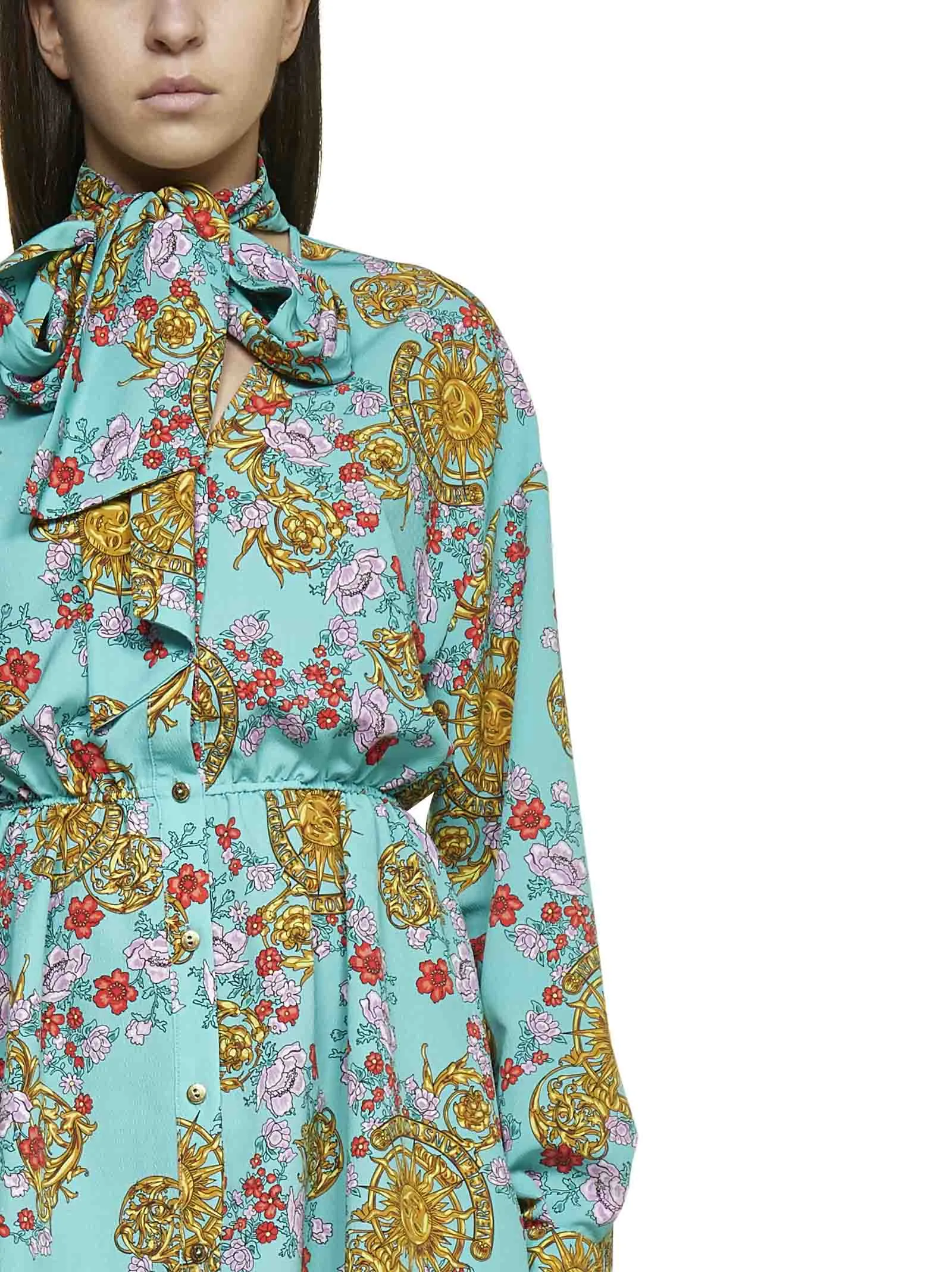 Versace Jeans Couture Floral Printed Mini Dress