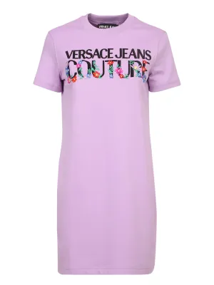Versace Jeans Couture Logo Embroidered Crewneck T-Shirt Dress