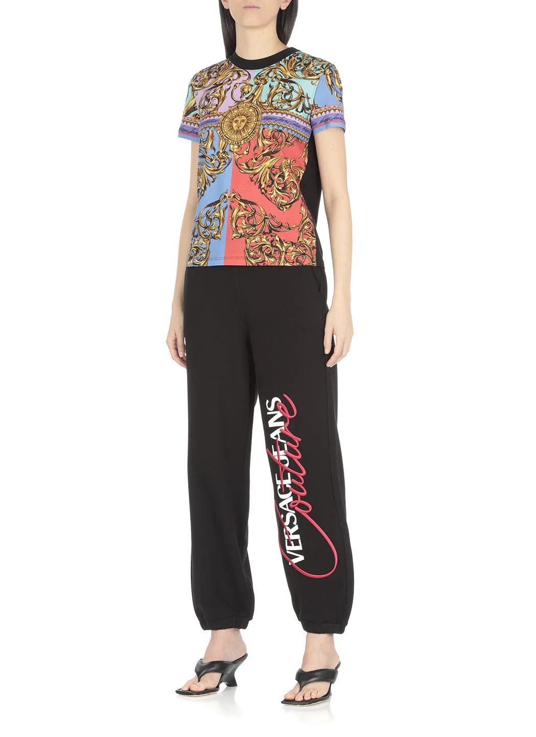 Versace Jeans Couture Logo Embroidered Pants