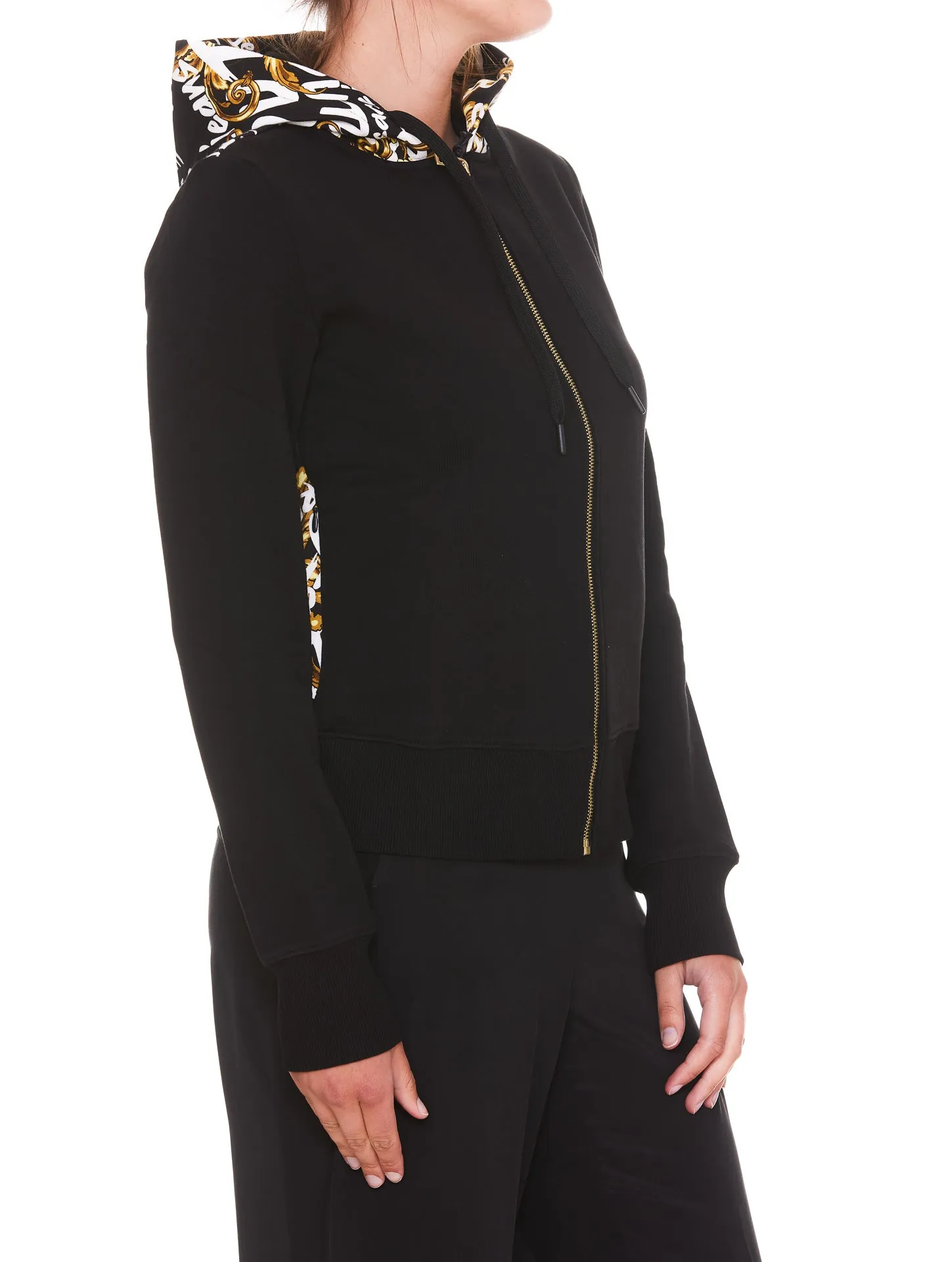 Versace Jeans Couture Logo Printed Zip-Up Hoodie