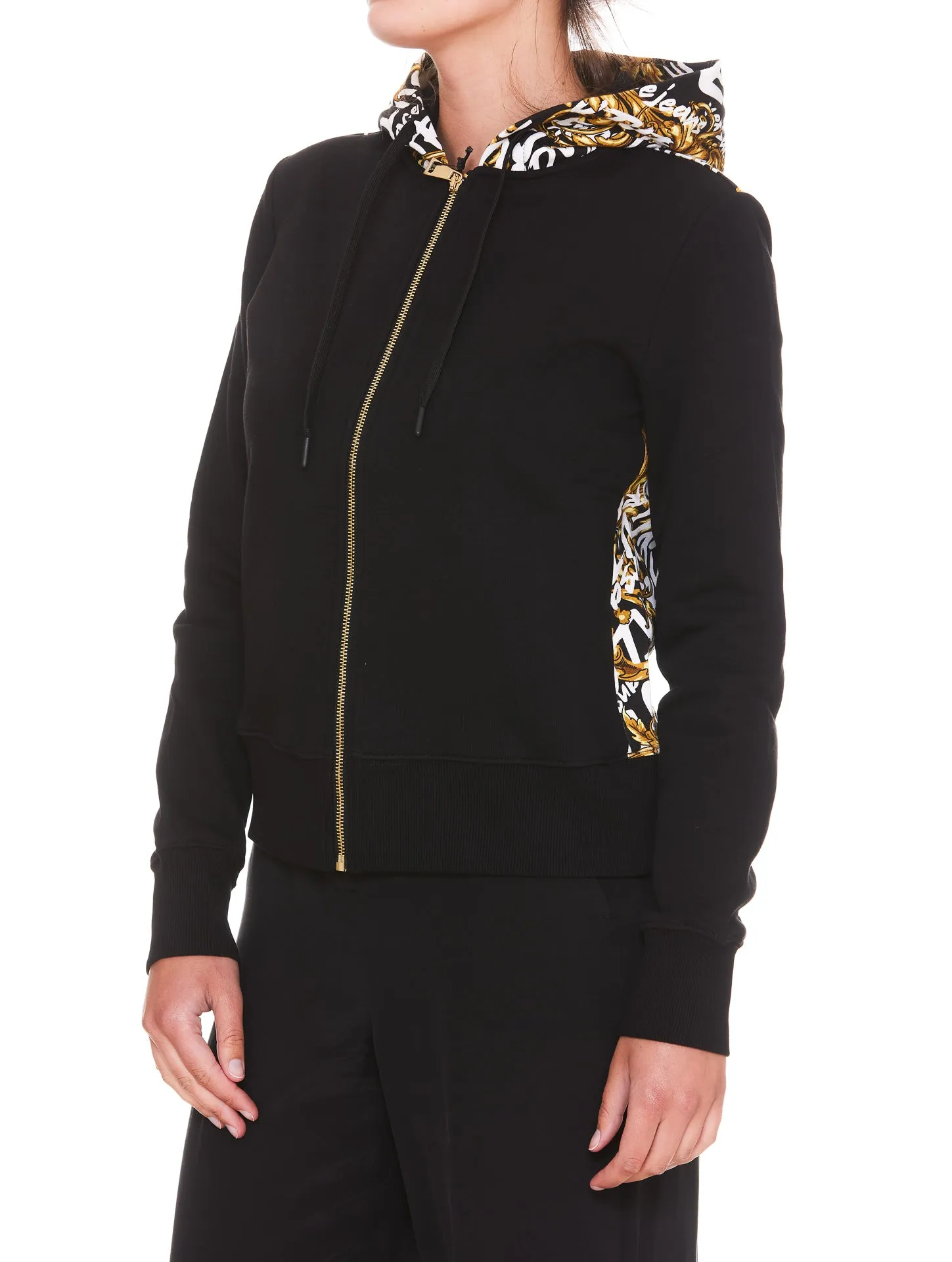 Versace Jeans Couture Logo Printed Zip-Up Hoodie
