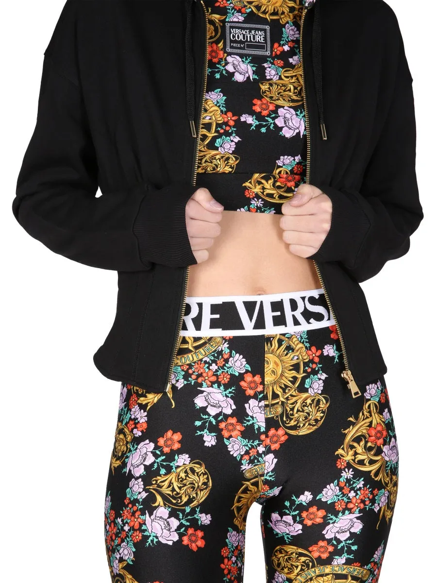 Versace Jeans Couture Long-Sleeved Zip-Up Hoodie