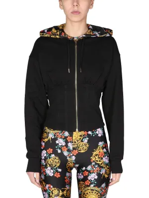 Versace Jeans Couture Long-Sleeved Zip-Up Hoodie