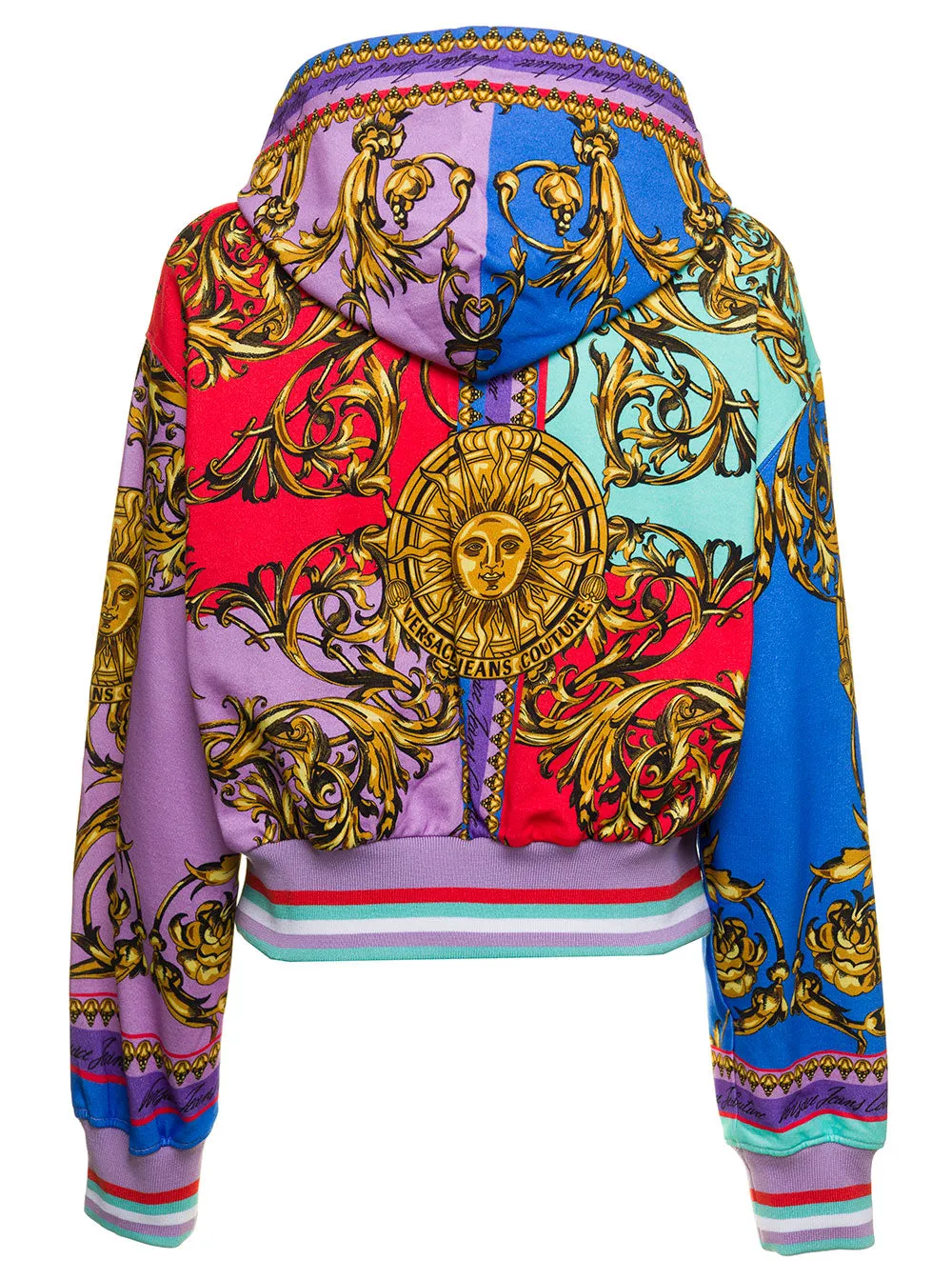 Versace Jeans Couture Sun Flower Garland Printed Hoodie