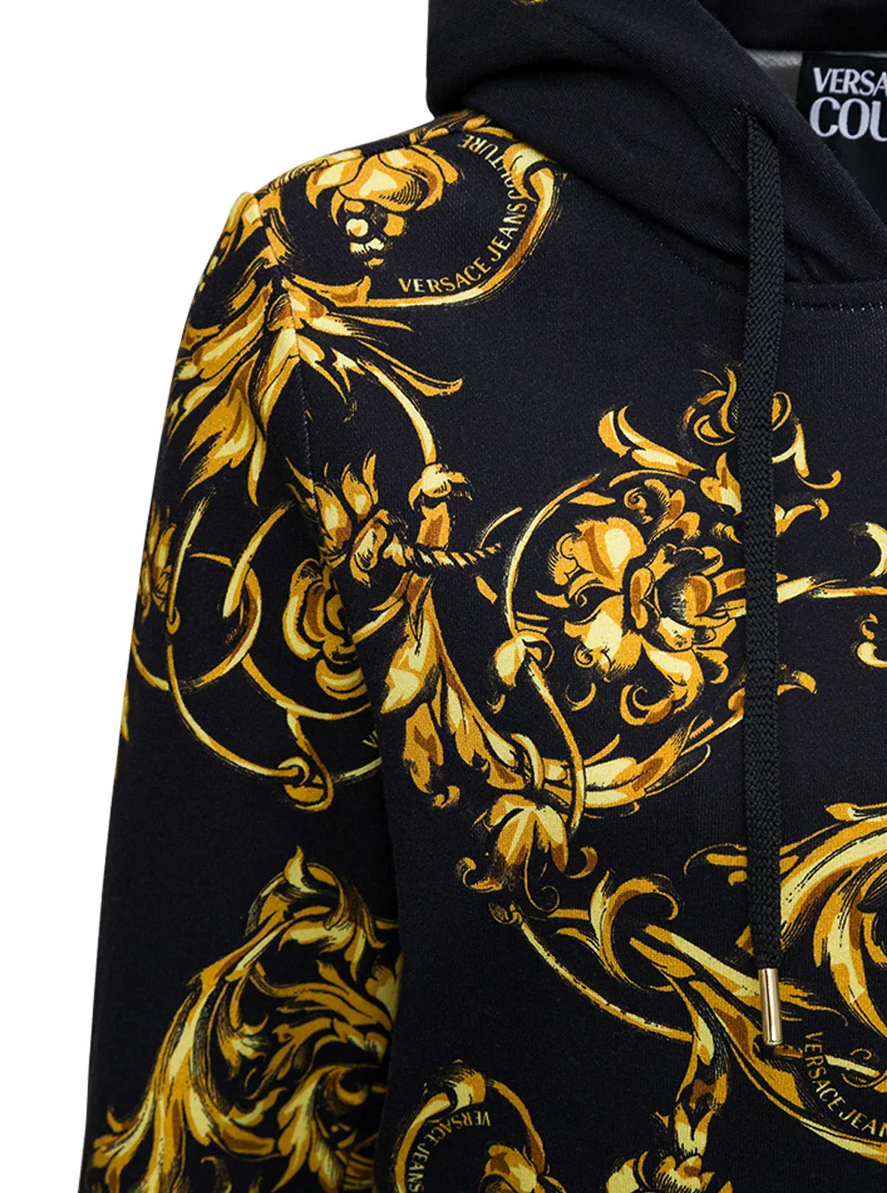 Versace Jeans CoutureBaroque Print Zipped Hoodie