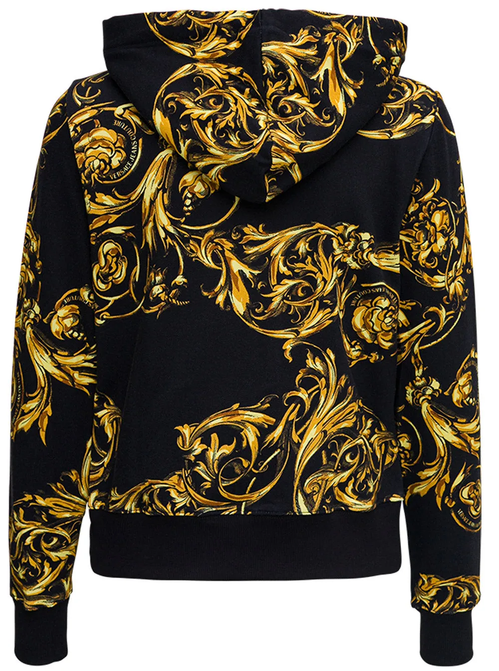 Versace Jeans CoutureBaroque Print Zipped Hoodie
