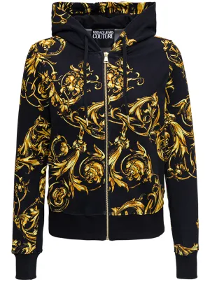 Versace Jeans CoutureBaroque Print Zipped Hoodie