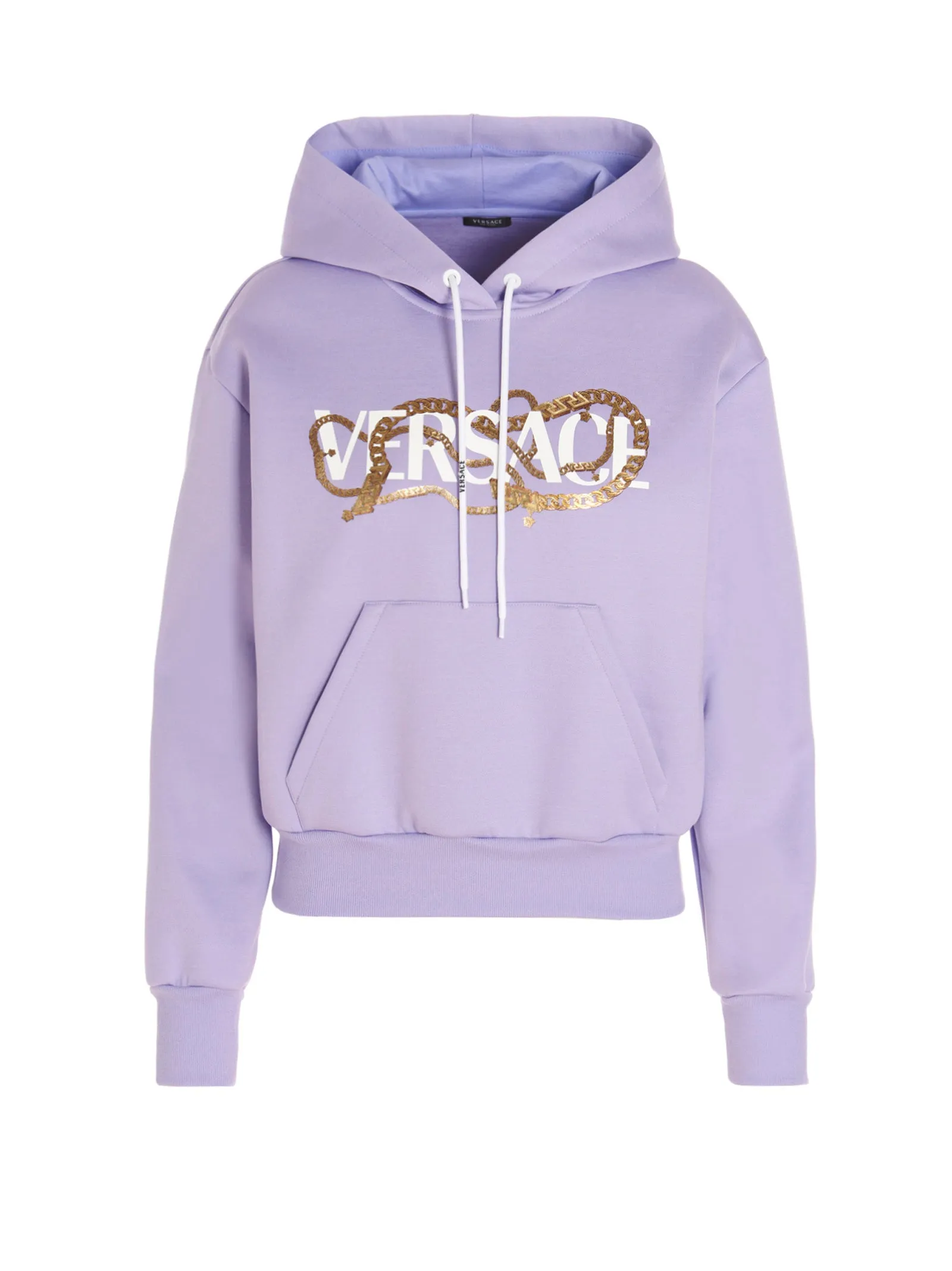 Versace Logo Print Drawstring Hoodie