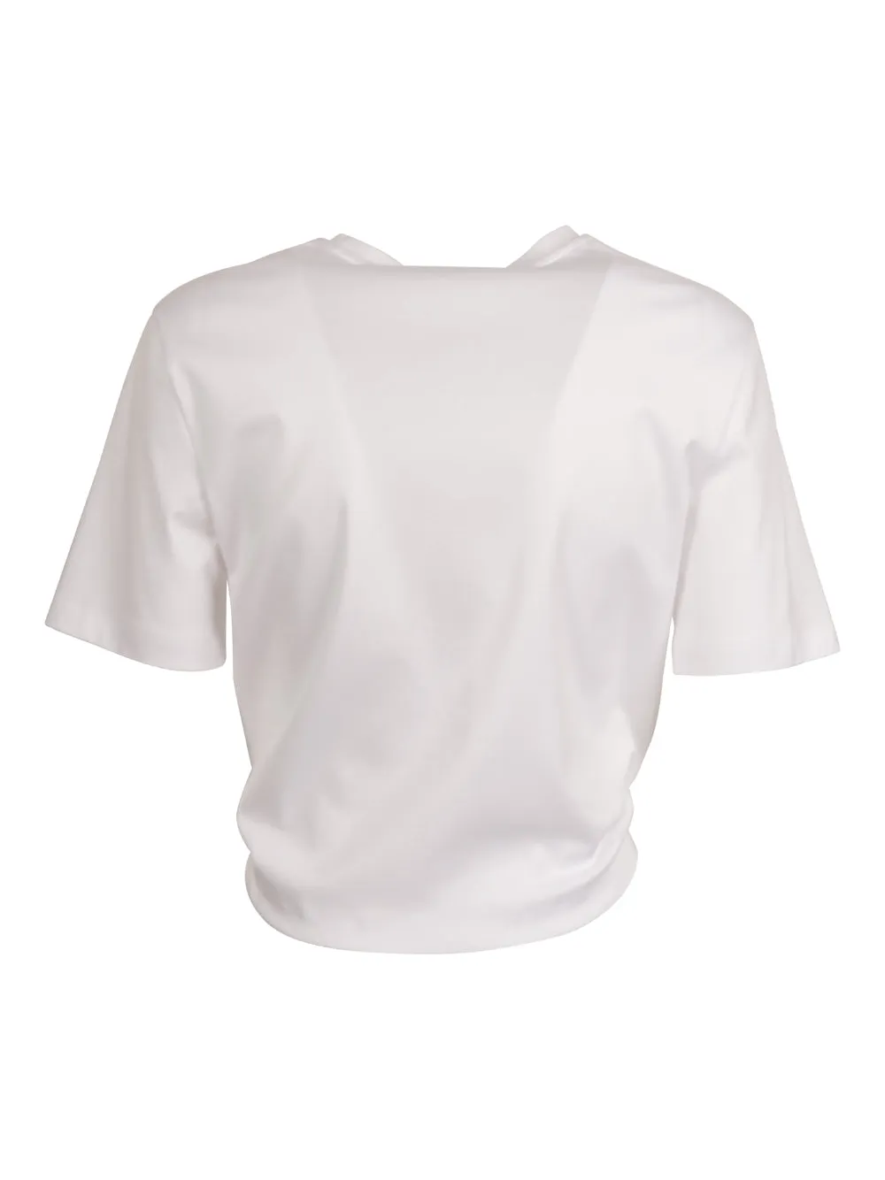 Versace Logo Printed Safety-Pin Cropped T-Shirt