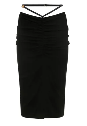Versace Medusa Detailed Ruffled Midi Skirt