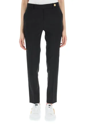 Versace Medusa-Fastened Straight Leg Pants