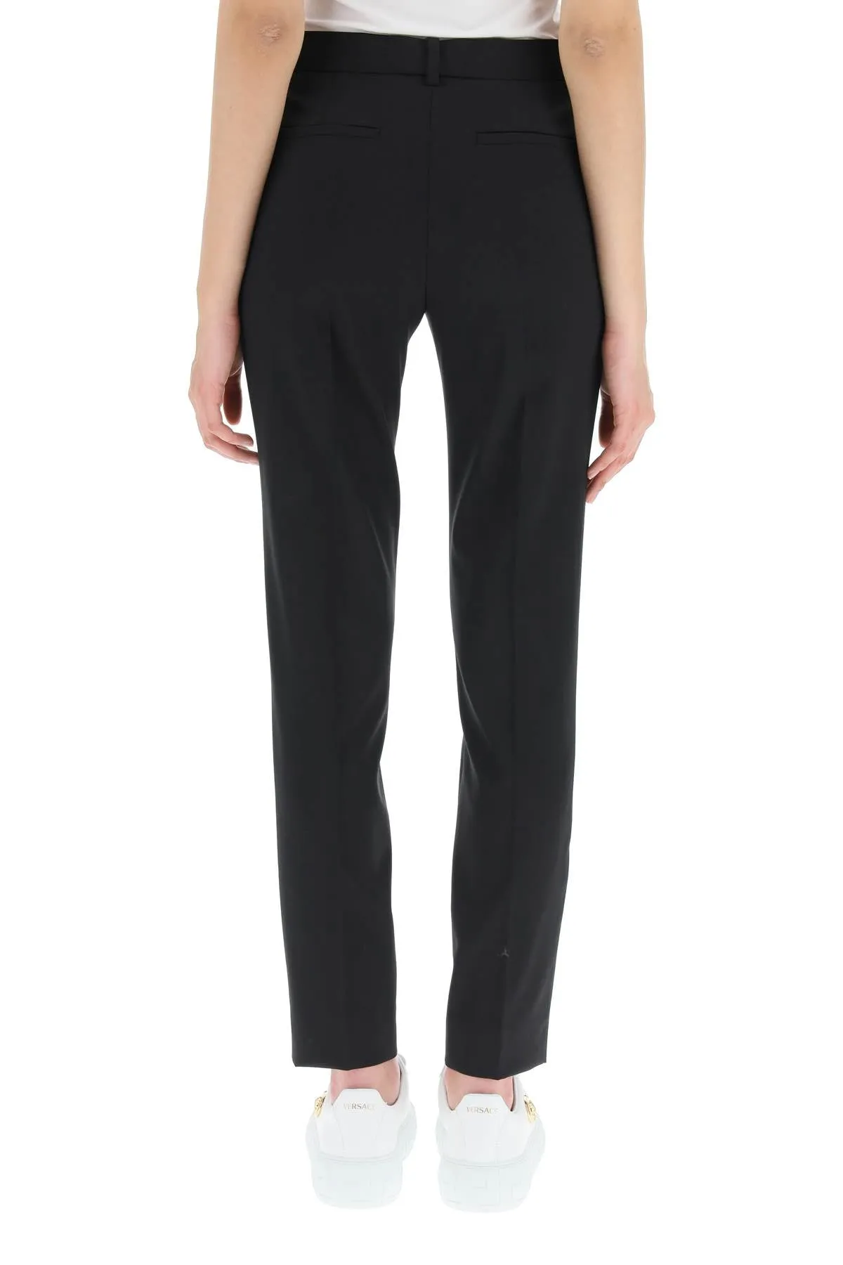 Versace Medusa-Fastened Straight Leg Pants