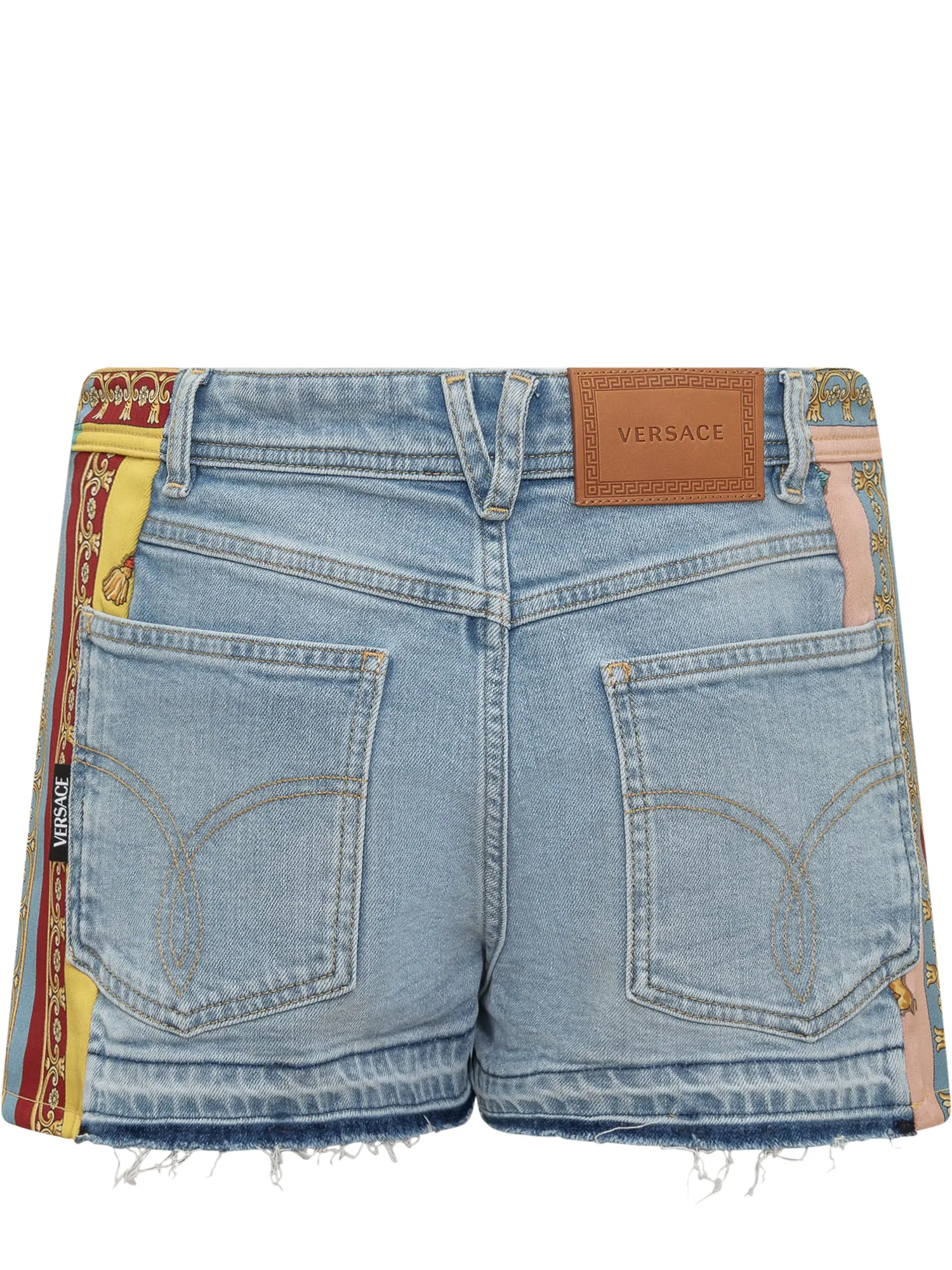 Versace Royal Rebellion Mid-Rise Denim Shorts
