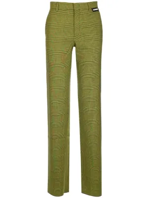 Vetements Houndstooth Print Straight Leg Trousers