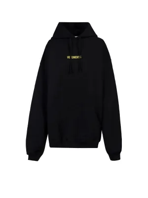 Vetements Logo Printed Drawstring Hoodie