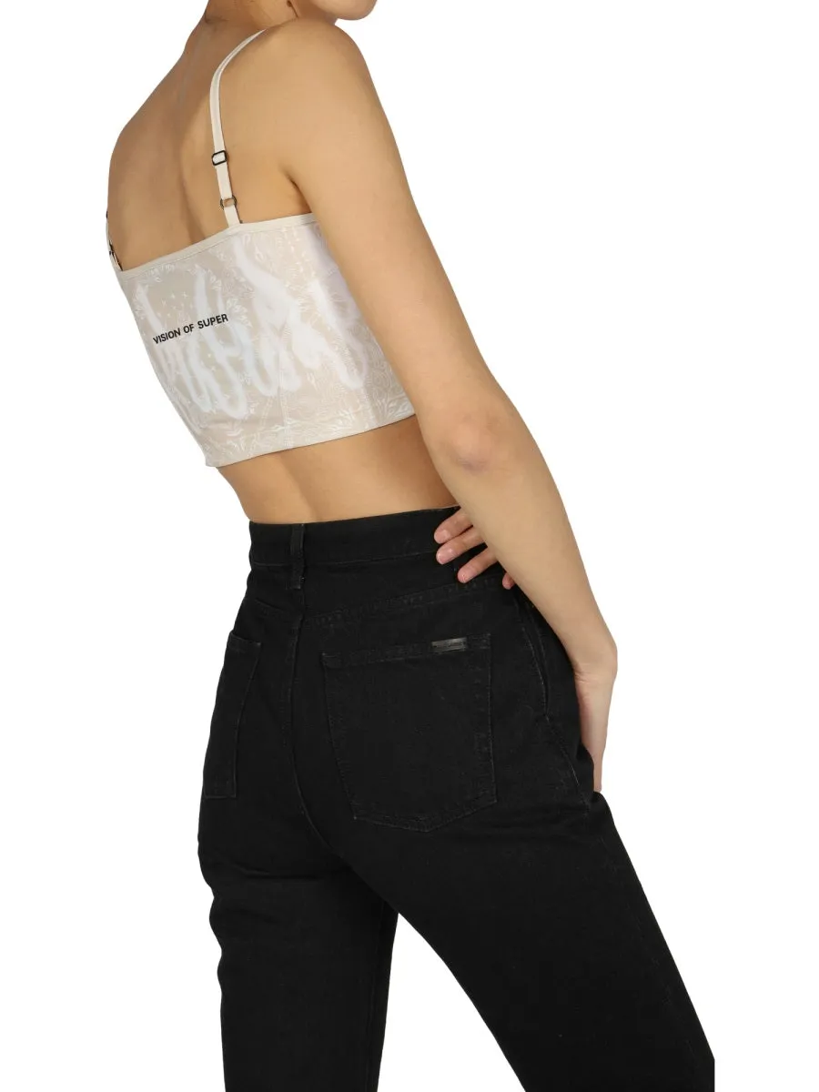 Vision Of Super Printed Cropped Top