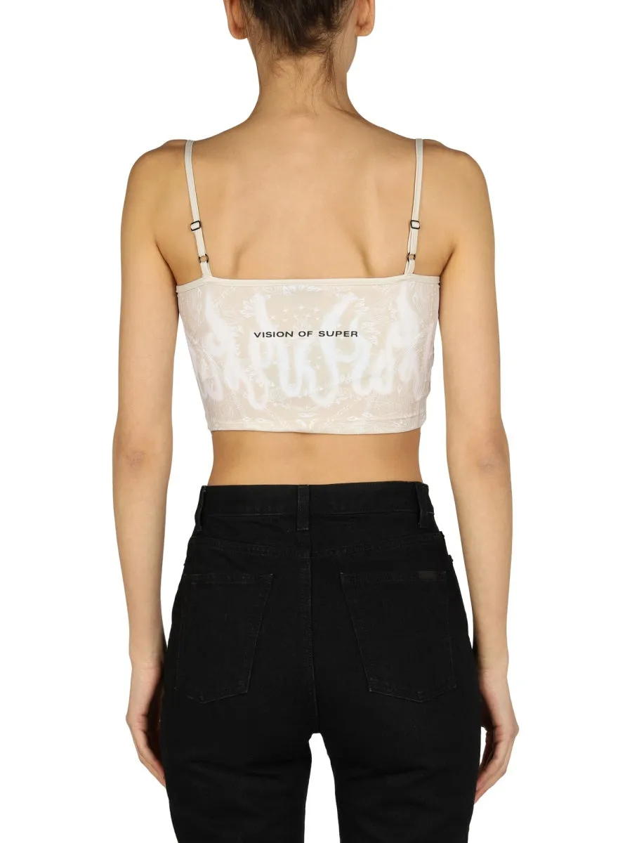 Vision Of Super Printed Cropped Top